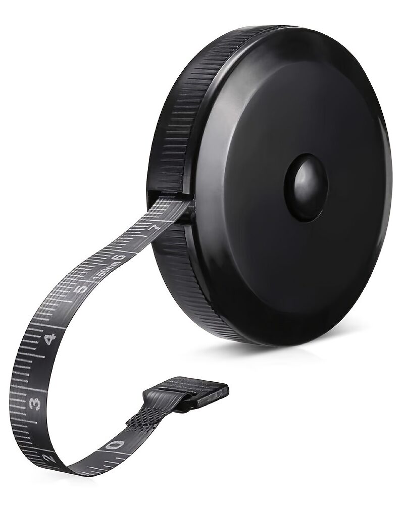 Retractable Soft Tape Measure - Double-Sided 60in/150cm - Black